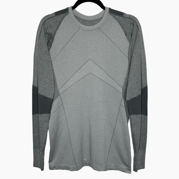 Oiselle Seamless Activewear Top Size Large Long Sleeve Crew‎ Neck Athletic Shirt - Picture 1 of 9